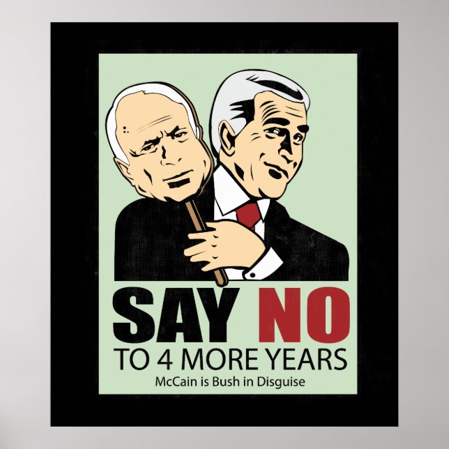 Poster McCain et Bush. Dissimuler (Devant)