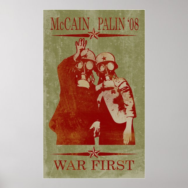 Poster McCain Palin War First (Devant)