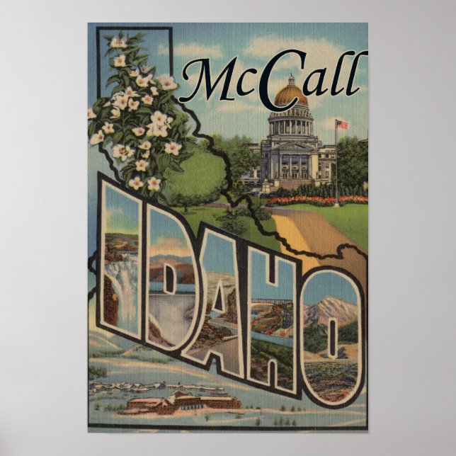 Poster McCall, IdahoScènes de grandes lettresMcCall, ID (Devant)