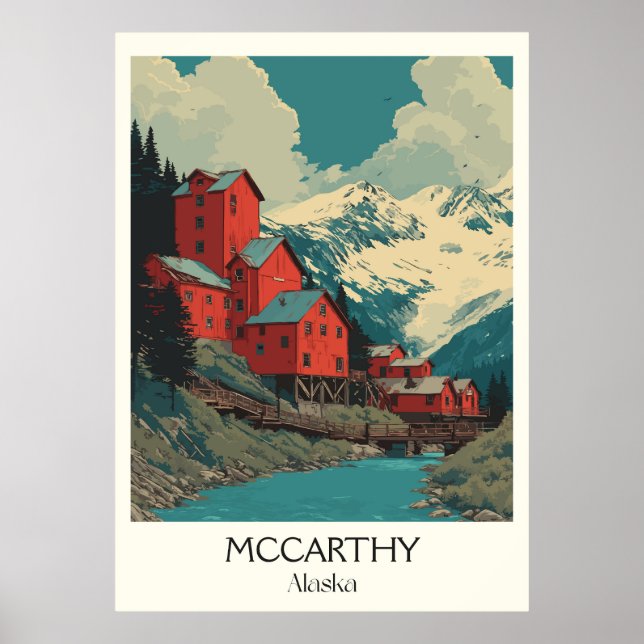 Poster McCarthy Alaska Historic Copper Town (Devant)