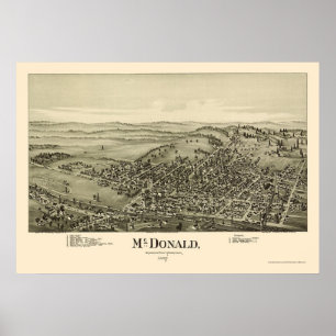 Poster McDonald, PA Carte panoramique - 1897