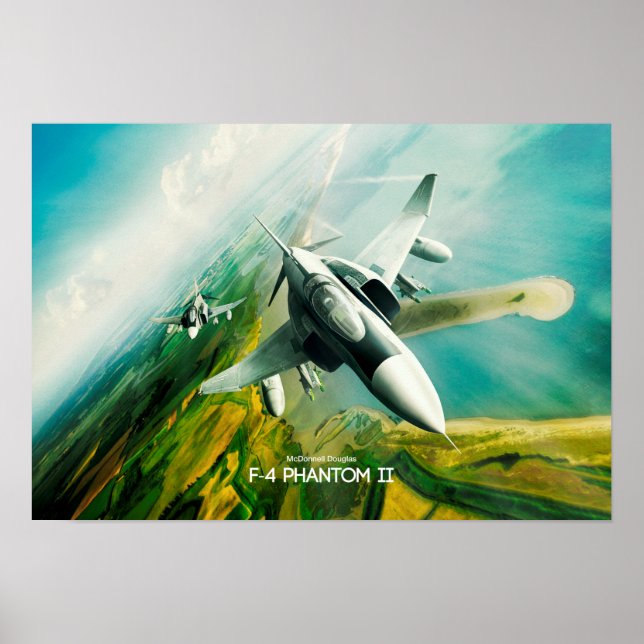 Poster McDonnell Douglas F-4 Phantom II (Devant)