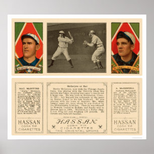 Poster McIntyre À Bat White Sox Baseball 1912