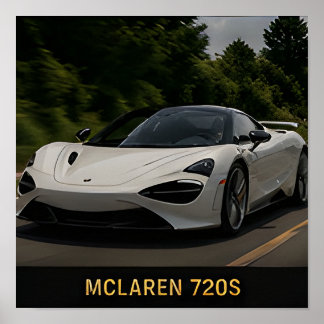 Poster McLaren 720S Supercar moderne contemporain britann