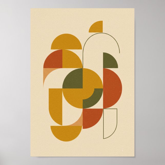 Poster MCM Geometric Wall Art Print (Devant)