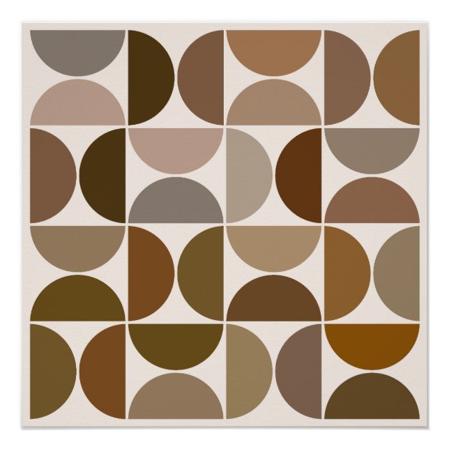 Poster MCM Semi-cycles Browns+Cream Big Motif (Devant)