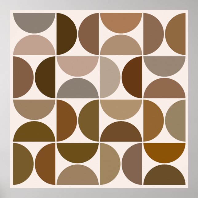 Poster MCM Semi-cycles Browns+Cream Big Motif (Devant)