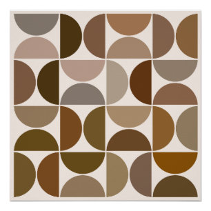 Poster MCM Semi-cycles Browns+Cream Big Motif