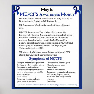 Poster ME/CFS Awareness Month, Day and Week 