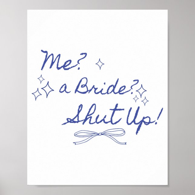 Poster Me Une Mariée Fermée Bachelorette Party Bridal (Devant)