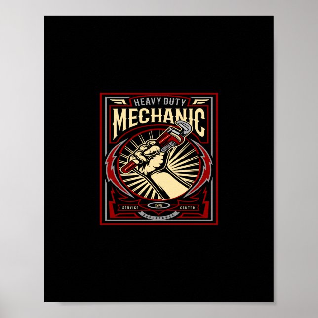 Poster mécanicien lourd (Devant)