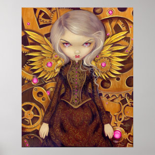 Poster Mécanique Angel II fée steampunk Art Print