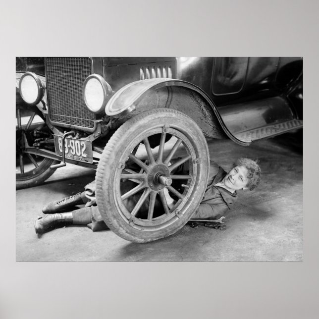 Poster Mécanique automobile des années 1920 (Devant)