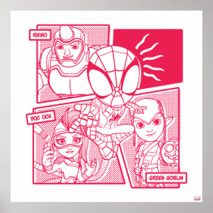 Poster Méchant à sens Spidey Bande dessinée graphique