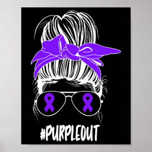 Poster Méchante Coiffure Violette Contre Épilepsie Mois d