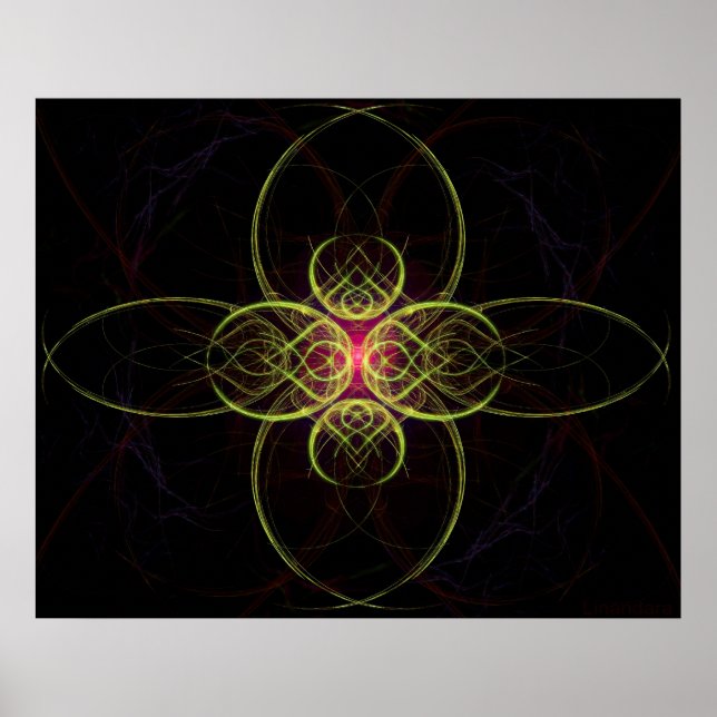 Poster Médaillon rouge Par Alexandra Cook alias Linandara (Devant)