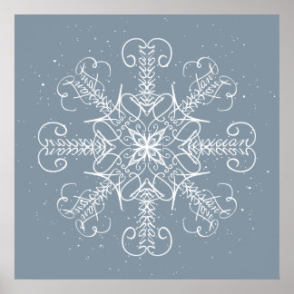 Poster Médecin adjoint - Emploi Carrière Snowflake Art