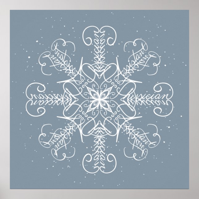 Poster Médecin adjoint - Emploi Carrière Snowflake Art (Devant)