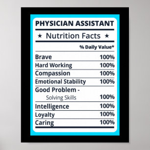 Poster Médecin Assistant Nutrition Facts