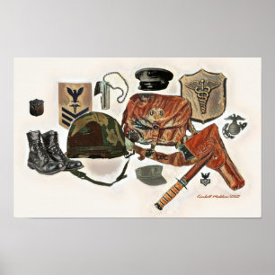 Poster Médecin de l'ère du Vietnam