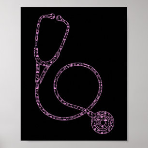 Poster Médecin infirmier stéthoscope