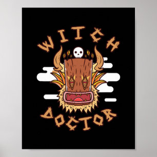 Poster Médecin sorcier Shaman Masque