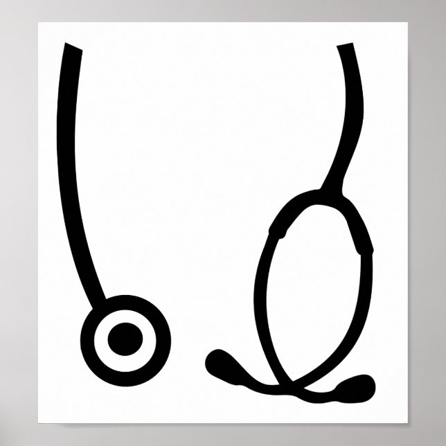 Poster Médecin stéthoscope (Devant)