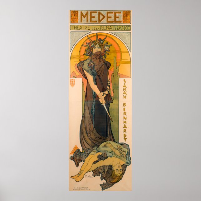 Poster Medee par Alphonse Mucha (Devant)