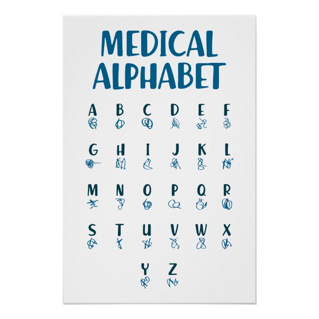 Poster Medical Alphabet (Devant)