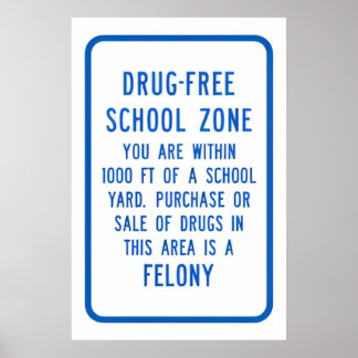 Poster Médicament gratuit pour l'affiche bleu de l'école