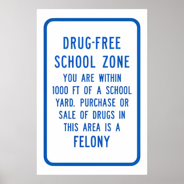 Poster Médicament gratuit pour l'affiche bleu de l'école (Devant)