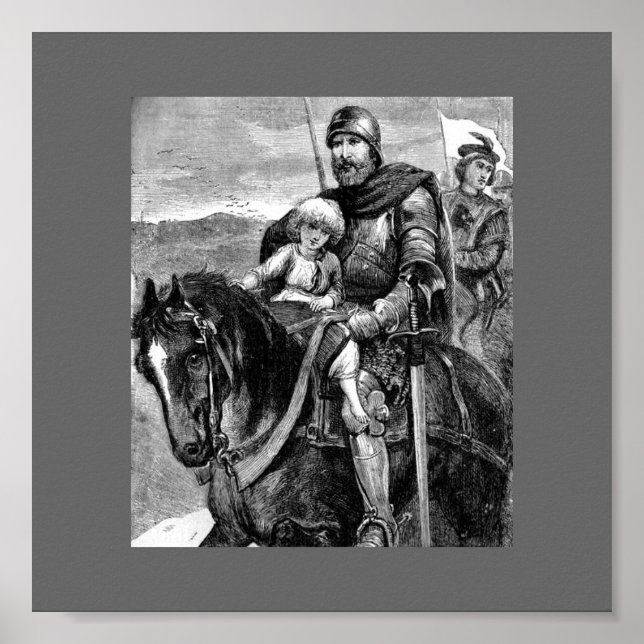 Poster médiéval du Chevalier (Devant)