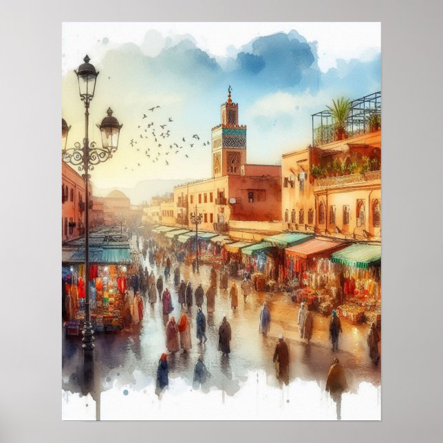 Poster Médina de Marrakech (Devant)