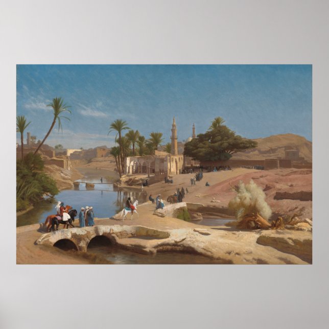 Poster Medinet El-Fayoum - Jean-Léon Gérôme Beaux-Arts (Devant)