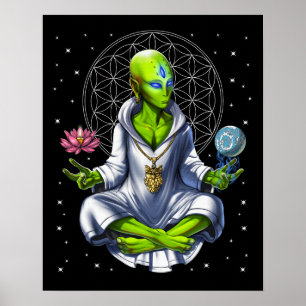 Poster Méditation alien