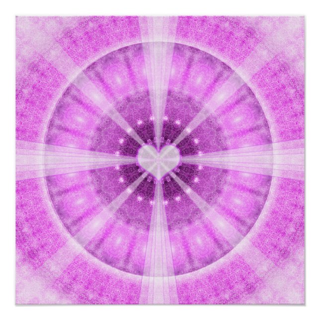 Poster Méditation cardiaque Mandala (Devant)