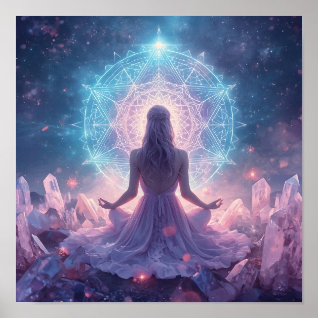 Poster Méditation de cristal céleste (Devant)