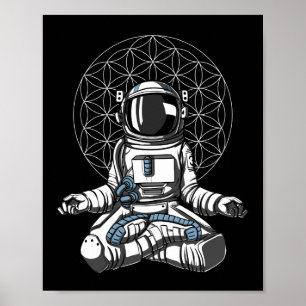 Poster Méditation de l'astronaute Yoga Space