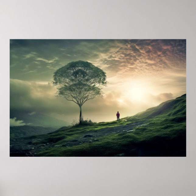 Poster Méditation du paysage Serene Tranquille (Devant)