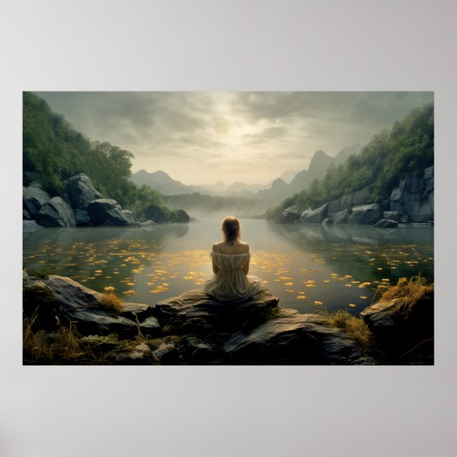 Poster Méditation du paysage Serene Tranquille (Devant)