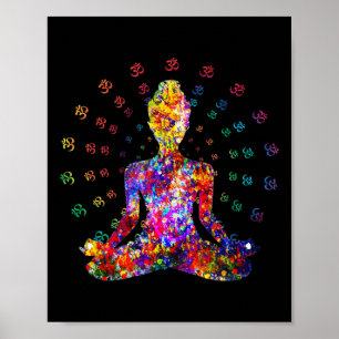 Poster Méditation du système corporel spirituel Chakra de