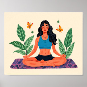 Poster Méditation fille
