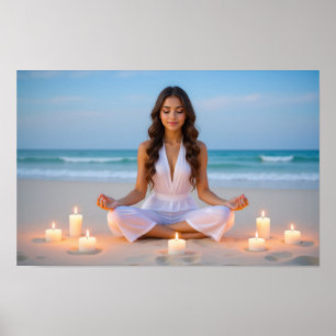 POSTER MÉDITATION - YOGA - BIEN-ÊTRE - CARPE DIEM