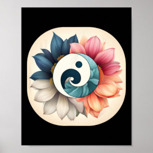 Poster Méditation Yoga Tai Chi Qi Gong Za Zen Yin Yang Lo