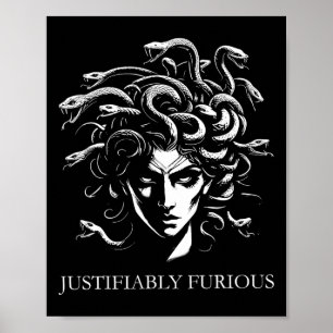 Poster Medusa furieuse justifiée Mythologie grecque Femin