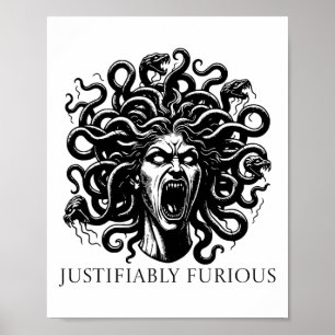 Poster Méduse à juste titre furieuse Mythologie grecque F