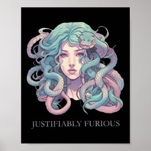 Poster Méduse à juste titre furieuse Mythologie grecque F