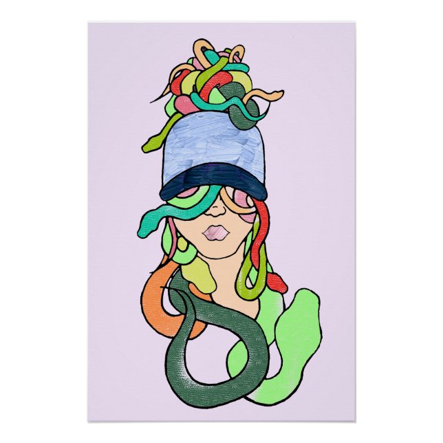 Poster Méduse moderne (Devant)