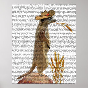 Poster Meerkat Cowboy