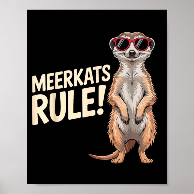 Poster Meerkat Design For Men Women Kids Zoo Keeper Safar (Devant)